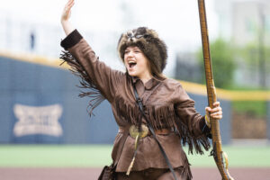 Cheering in rarified air: Mary Roush, WVU's Mountaineer, recognized nationally